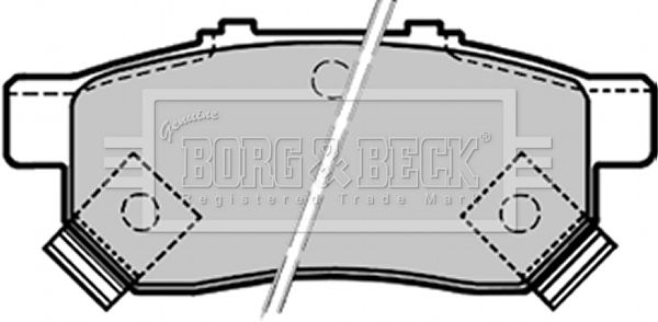 BORG & BECK Комплект тормозных колодок, дисковый тормоз BBP1657